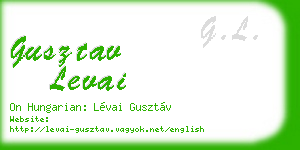 gusztav levai business card